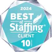 Best of Staffing Client Award 2024 — 10 consecutive years