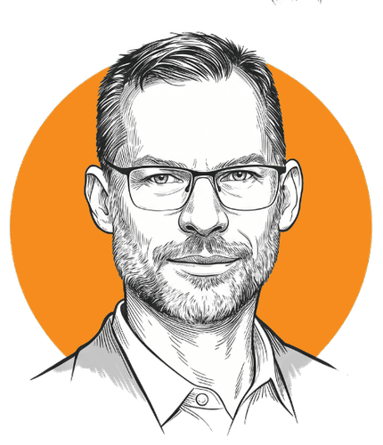 Illustrated portrait of Michael Carpenter, General Manager at OpenArc