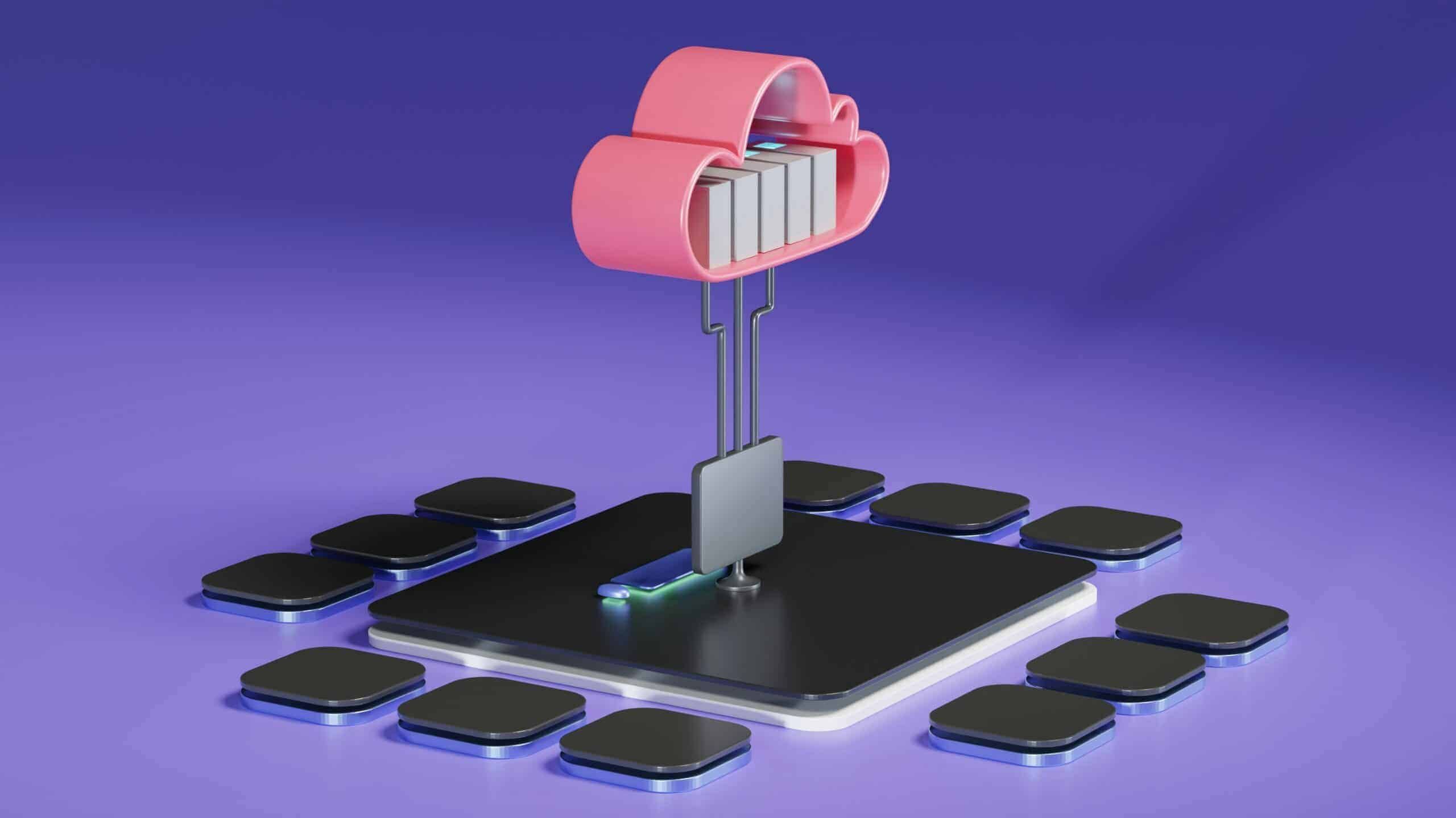 The stylistic image of a modern computer network