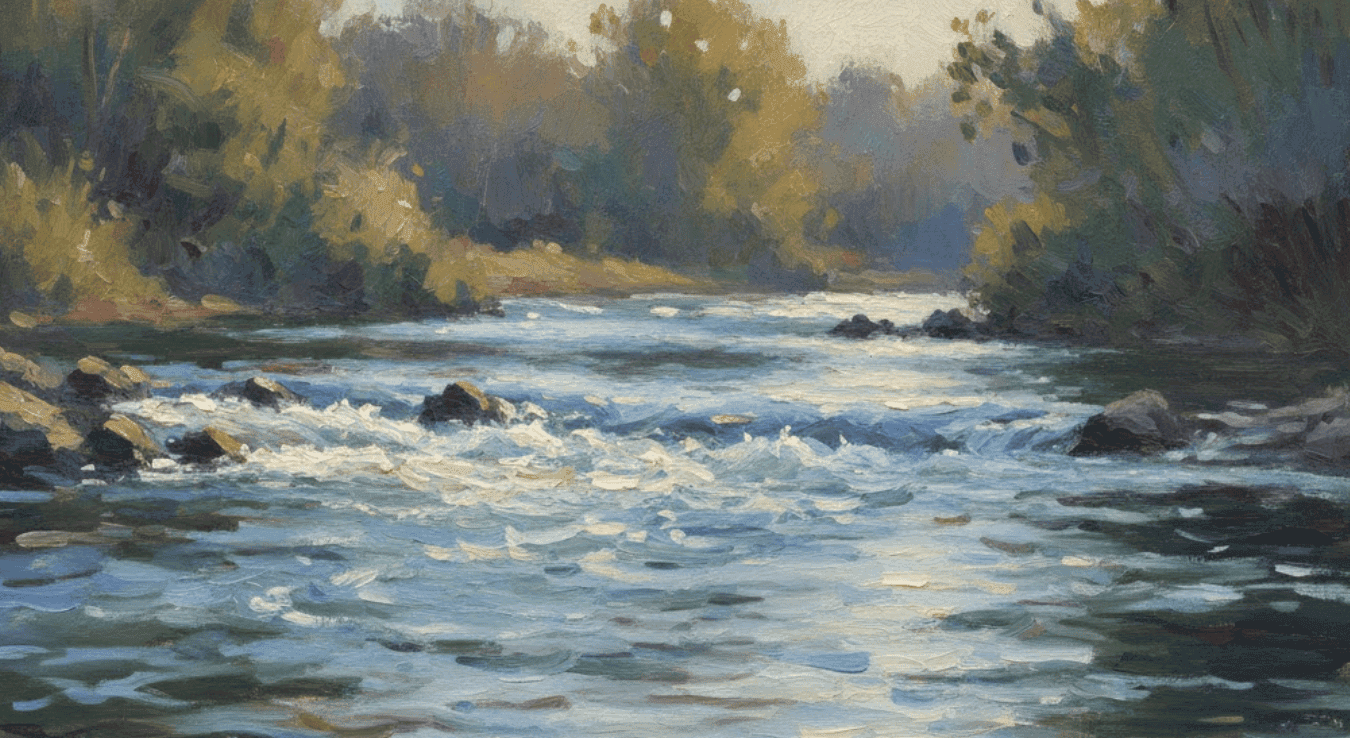 fast flowing water