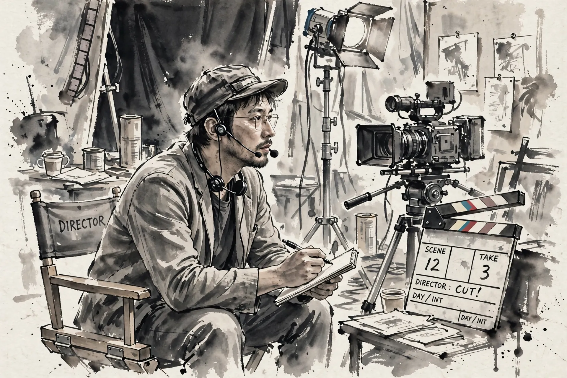 A director on set